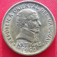 Лот: 3864819. Фото: 2. (№3309) 1 песо 1968 (Уругвай). Монеты