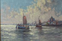 Лот: 17233831. Фото: 2. Парусные лодки. Морской пейзаж... Живопись, скульптура, фото