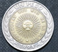 Лот: 11025017. Фото: 2. Экзотика с рубля (11041) Аргентина. Монеты