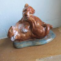 Лот: 25849419. Фото: 2. Статуэтка Играющие Львята / тигрята... Антиквариат
