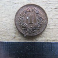 Лот: 25579655. Фото: 4. Монета 1 раппен один рап Швейцария... Красноярск