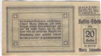 Лот: 1416851. Фото: 2. Австрия. Нотгельд. 20 геллер 1920г... Банкноты