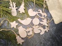 Лот: 24695947. Фото: 2. Елочные игрушки из дерева ручной... Скульптура, резьба