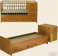 Лот: 10675339. Фото: 3. Детская кроватка трансформер. Мебель