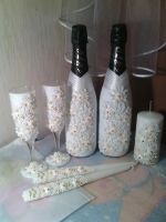Лот: 3937232. Фото: 3. свадебный набор-свадебные бокалы... Сувениры, подарки