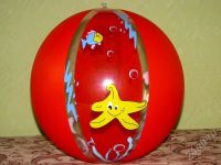 Лот: 376594. Фото: 2. Надувной мяч "Океан" (красный). Игрушки