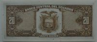 Лот: 12958882. Фото: 2. Эквадор 20 сукре 1988, в обороте... Банкноты