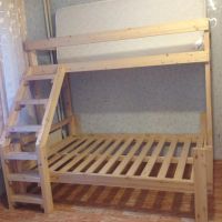 Лот: 8497439. Фото: 2. кровать двухъярусная (двухспальная-односпальная... Мебель для спальни