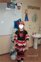 Лот: 10484914. Фото: 2. Костюм папуаса/индейца на девочку... Праздничные костюмы, аксессуары