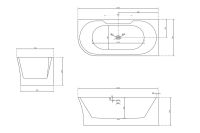 Лот: 24894323. Фото: 3. Ванна пристенная Hoff AB9335-1... Строительство и ремонт