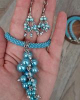Лот: 17770326. Фото: 2. Бирюзовый комплект ручной работы. Ручная работа