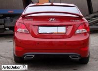 Лот: 14721170. Фото: 5. Высокий спойлер на Hyundai Solaris...