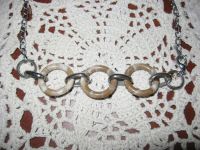 Лот: 17380119. Фото: 2. Винтажные бусы цепочка пластиковыми... Ювелирные изделия, бижутерия, часы