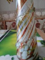 Лот: 13070372. Фото: 2. Ваза многоцветное стекло. Винтаж... Антиквариат