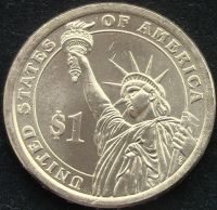 Лот: 6025310. Фото: 2. США 1 доллар 2015г D = 35 президент... Монеты