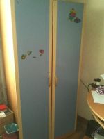 Лот: 7232637. Фото: 2. Детская кровать+матрас и шкаф... Детская мебель