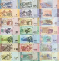 Лот: 19386377. Фото: 2. Венесуэла Полный набор из 21 банкноты... Банкноты