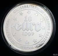 Лот: 13603502. Фото: 2. Великобритания. 10 евро.1997 год... Монеты