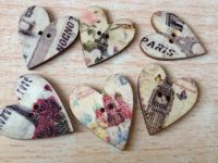 Лот: 7121359. Фото: 2. Сердечки деревянные. Цена за 1... Ручная работа