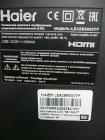 Лот: 15233384. Фото: 3. MS308C0-ZC01-01 Haier LE42B8000... Бытовая техника