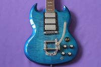 Лот: 11891641. Фото: 5. Gibson SG Deluxe Cobalt Fade Made...