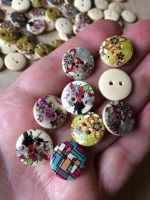 Лот: 11393141. Фото: 2. Маленькие пуговки с цветочным... Ручная работа