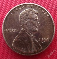 Лот: 2690972. Фото: 2. (№2570) 1 цент 1996 (США). Монеты