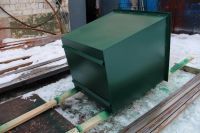 Лот: 8661816. Фото: 4. Бак мусорный металлический зеленый