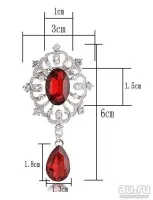 Лот: 15845171. Фото: 2. Брошь с подвеской AE125R __. Ювелирные изделия, бижутерия, часы