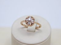 Лот: 13706423. Фото: 2. ЗОЛОТОЕ КОЛЬЦО С БРИЛЛИАНТАМИ... Ювелирные изделия, бижутерия, часы