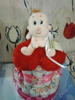 Лот: 2820916. Фото: 2. Продам торт из памперсов для девочки. Кормление и уход, гигиена