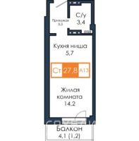 Лот: 21101001. Фото: 10. Продажа Квартира Красноярск, Солнечный...