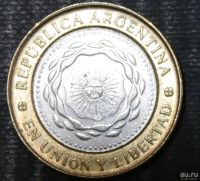 Лот: 13296900. Фото: 2. Экзотика с рубля (17162) Аргентина. Монеты
