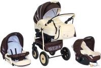 Лот: 11314930. Фото: 2. Коляска zippy verdi 3 в 1 (кофе... Детский транспорт