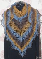 Лот: 9333825. Фото: 2. Шаль "Осенний букет". Вязание, шитье
