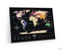 Лот: 15601398. Фото: 2. Скретч Карта Мира Travel Map Black... Предметы интерьера