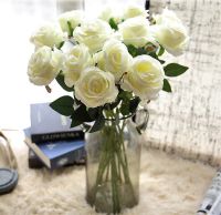 Лот: 10481636. Фото: 2. Розы из шёлка, 52см / цвет: Белый... Цветы, букеты