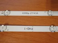 Лот: 16838360. Фото: 2. LCD LED подсветка 43"7LED 6916L-2743A... Запчасти для бытовой техники