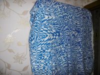 Лот: 10993949. Фото: 2. Отрез бело-синей ткани производства... Вязание, шитье