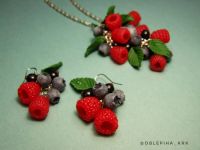 Лот: 9869303. Фото: 4. Браслет с ягодами малины, черники...