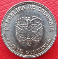Лот: 3832527. Фото: 2. (№3286/LF) 20 сентаво 1965 (Колумбия... Монеты