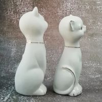 Лот: 16929640. Фото: 4. 2 белые кошечки статуэтки фигурки. Красноярск