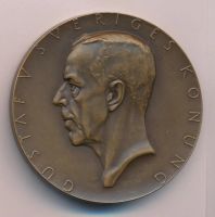 Лот: 9494007. Фото: 2. Швеция 1935 Медаль Всешведской... Значки, медали, жетоны