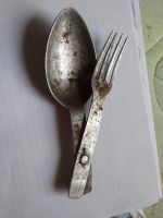 Лот: 14366548. Фото: 2. Вилка с ложкой складная 1940 война... Антиквариат