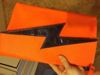 Лот: 4788311. Фото: 2. Неоновая оранжевая сумка клатч. Аксессуары