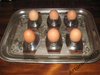 Лот: 6154674. Фото: 2. Сервиз для яиц сталь 1950-е гг... Посуда, кухонная утварь