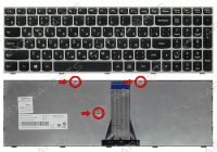 Лот: 16351474. Фото: 2. Клавиатура LENOVO Z70 (RU) серебро. Комплектующие