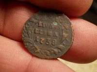 Лот: 15769111. Фото: 3. Отличная редкая Полушка 1738 года... Коллекционирование, моделизм