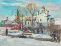 Лот: 25899091. Фото: 2. Картина маслом Красноярск. Изобразительное искусство