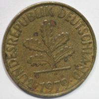 Лот: 8929698. Фото: 2. 10 пфеннигов 1979 год. D. Германия... Монеты